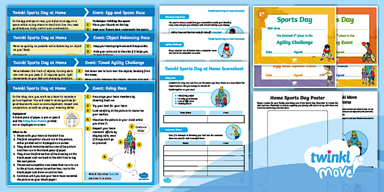 Sports Day at Home Pack - Twinkl Move - PE Home Learning