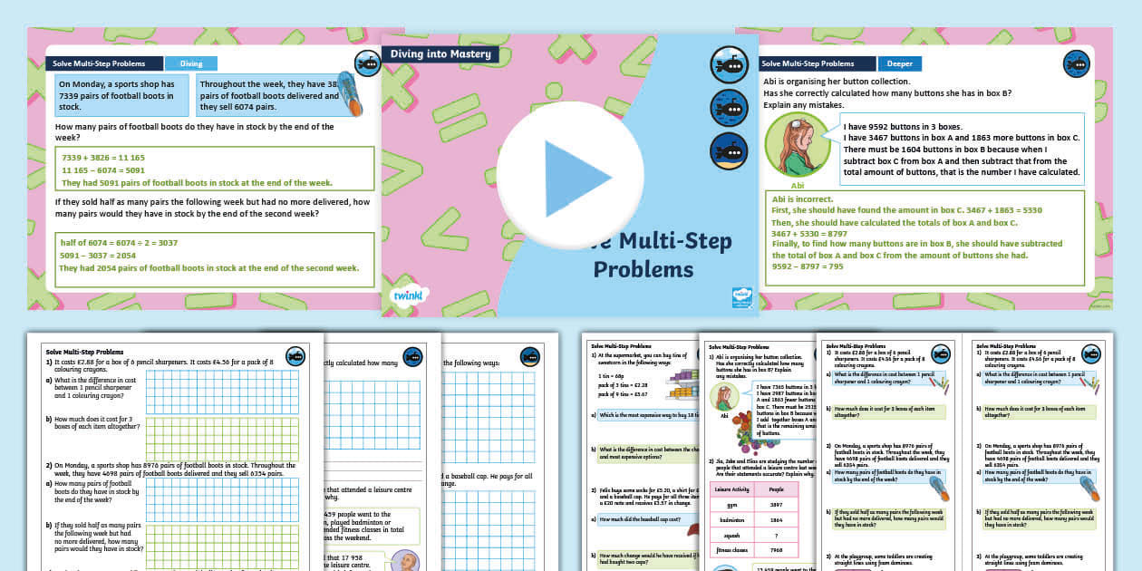 👉 Year 6 DiM: Step 14 Solving Multi-Step Problems