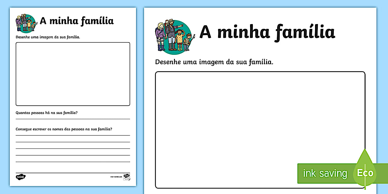 Black and White Tudo sobre a minha família, ficha de atividades