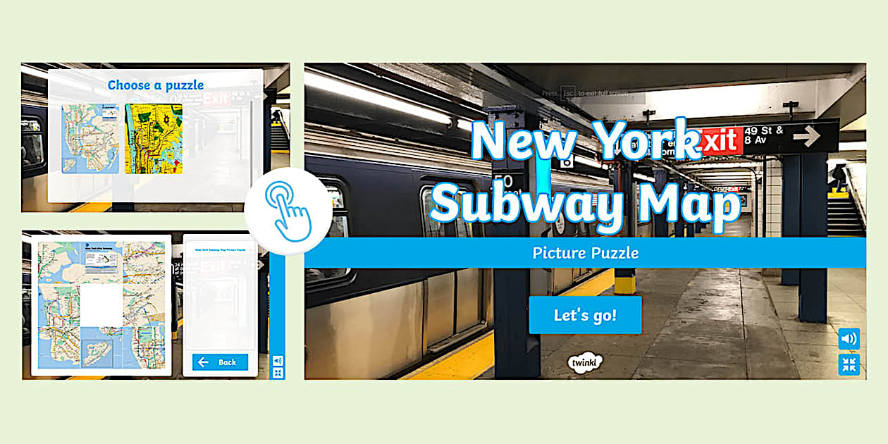 New York Subway Map Interactive Puzzle (profesor hizo)
