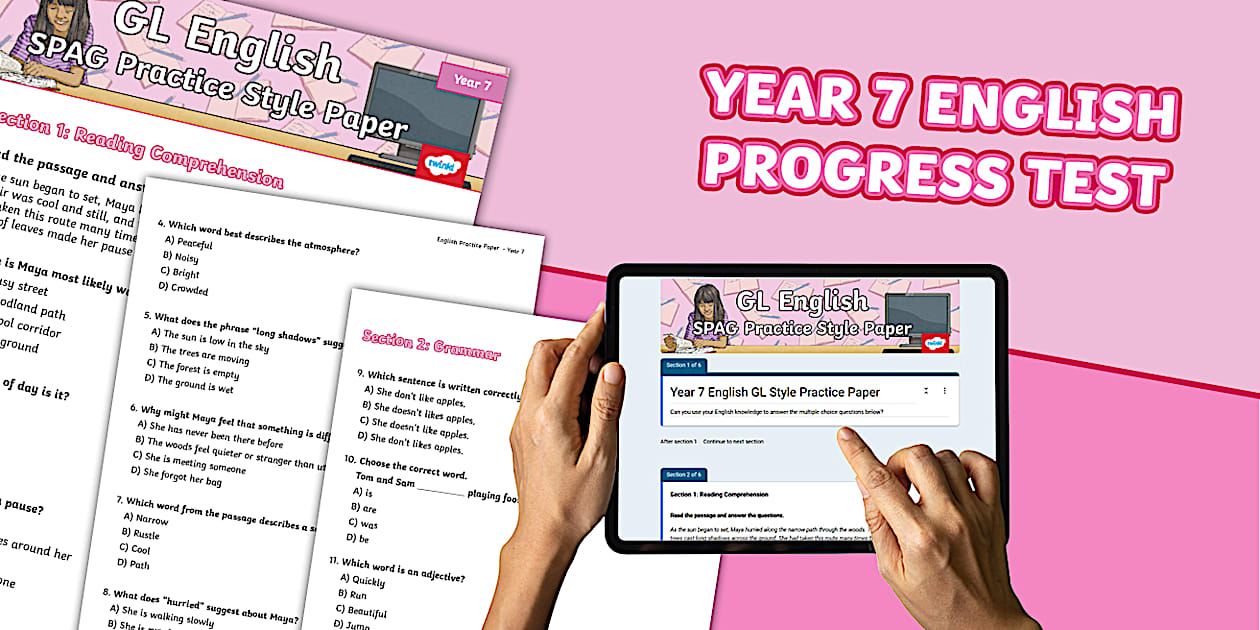 Year 7 English GL Style Practice Paper