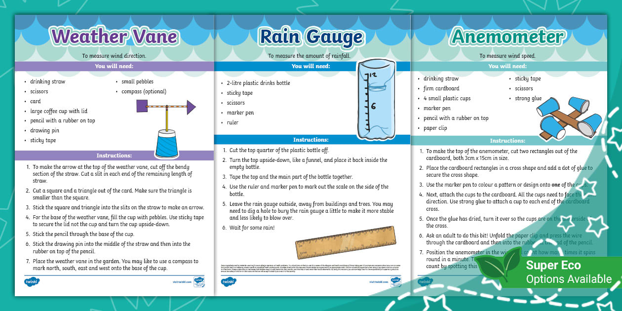 DIY Weather Station Craft Instructions (teacher made)