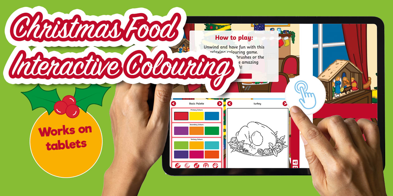 Christmas Food Interactive Colouring