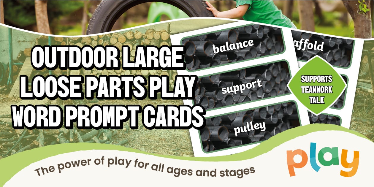Outdoor Large Loose Parts Play Word Prompt Cards
