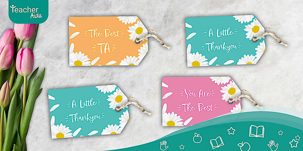 Teacher Aide Gift Tags