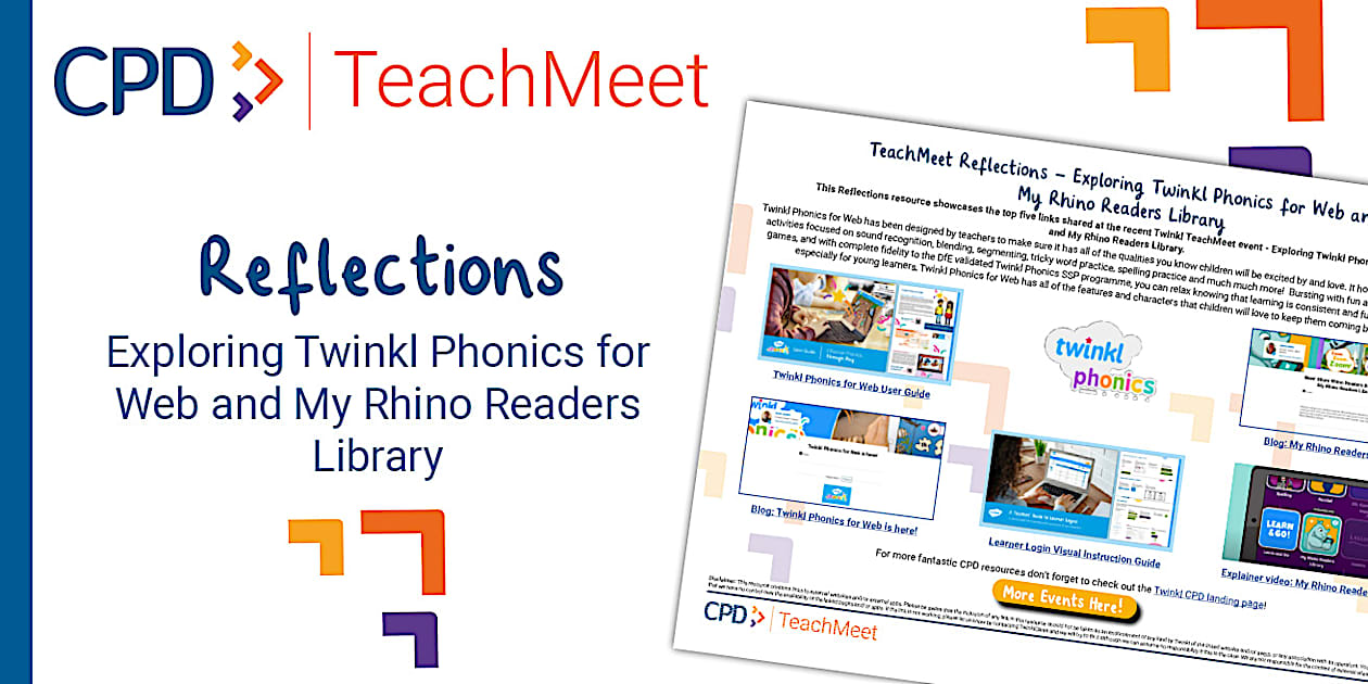 TeachMeet Reflections - Exploring Twinkl Phonics for Web and My Rhino ...