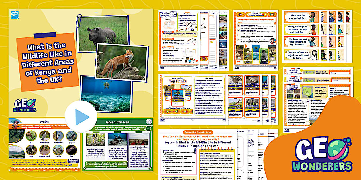Different Geos Geo Wonderers KS1: Contrasting Places in Kenya Lesson Pack 5