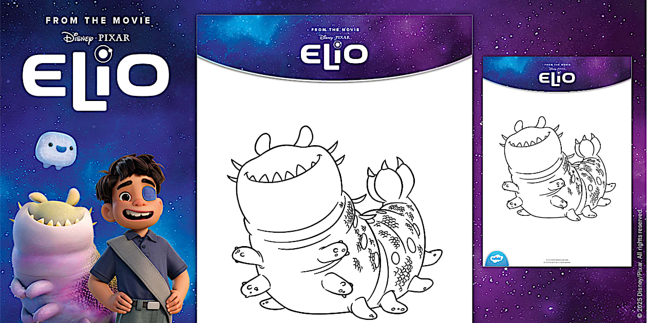 Elio: Glordon Colouring Page