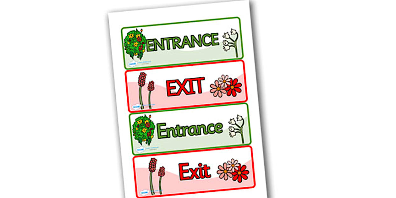 Role Play Entrance & Exit Signs