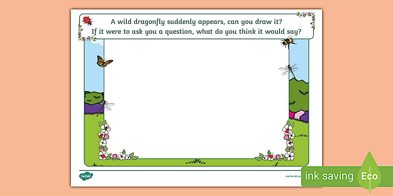 Dragonfly Drawing Prompt | Twinkl | Drawing Art | KS1