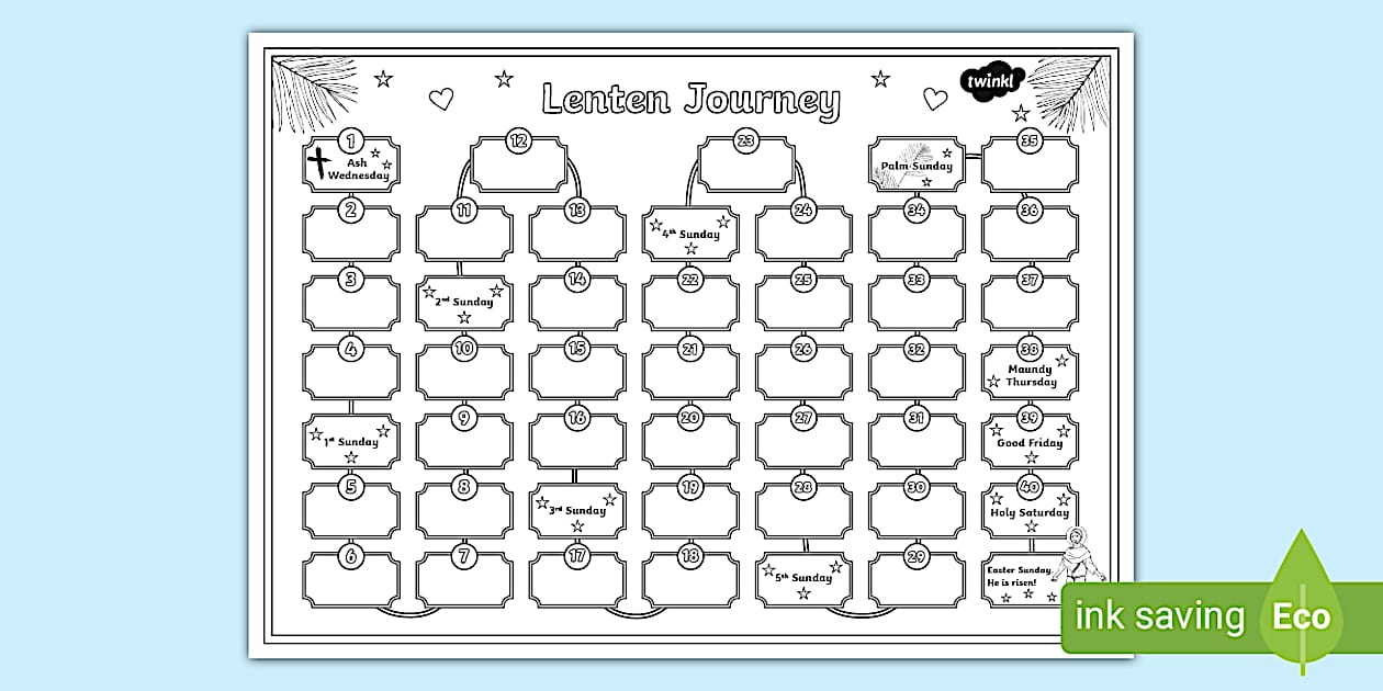 KS2 Lenten Journey Lent Advent Calendar (Teacher Made)
