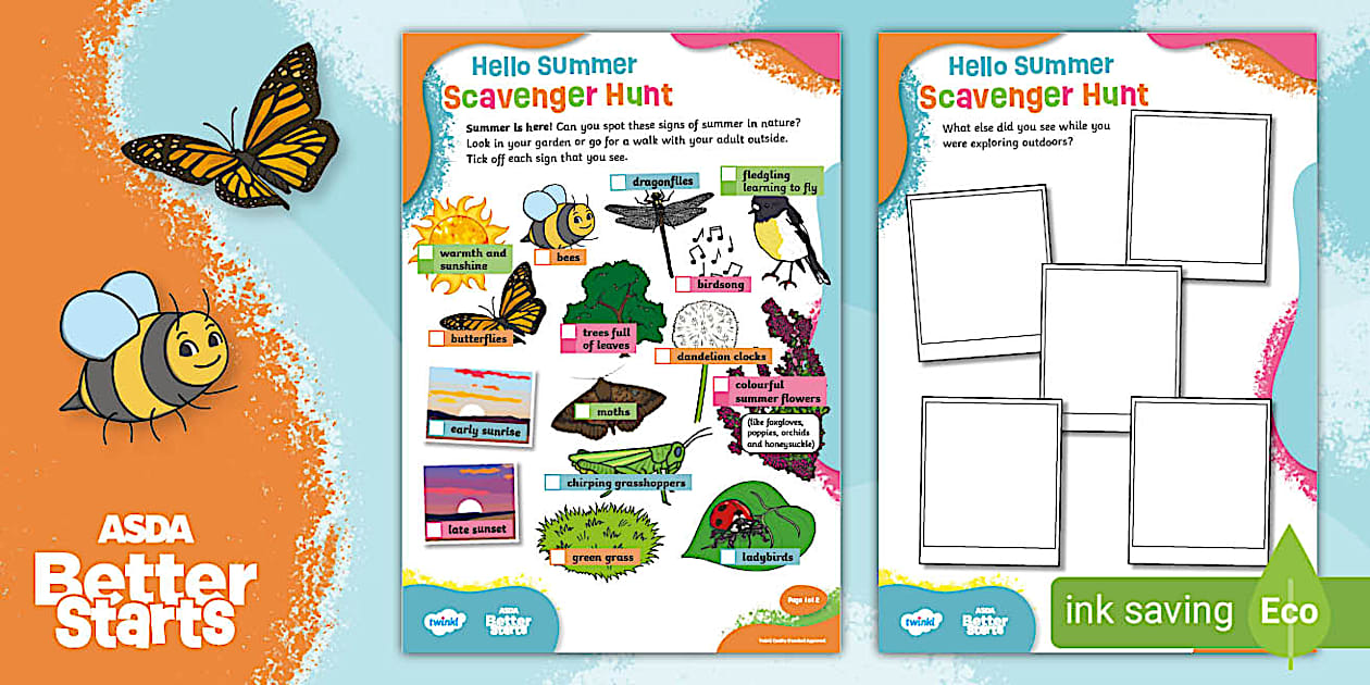 FREE! - ASDA Better Starts: Summer Scavenger Hunt - Twinkl