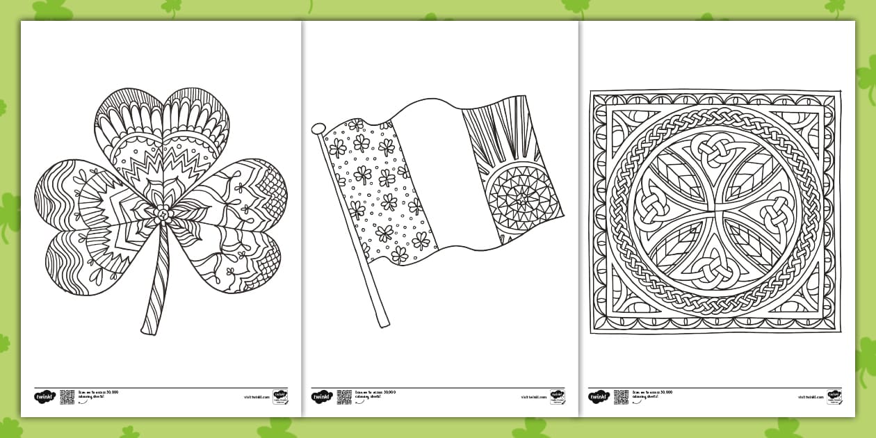 St Patrick's Day Mindfulness Colouring Pages (teacher made)