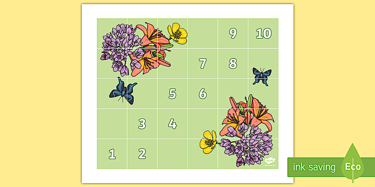 Numbers 1 - 10 Mat (Compatible with Bee-Bot) (teacher made)