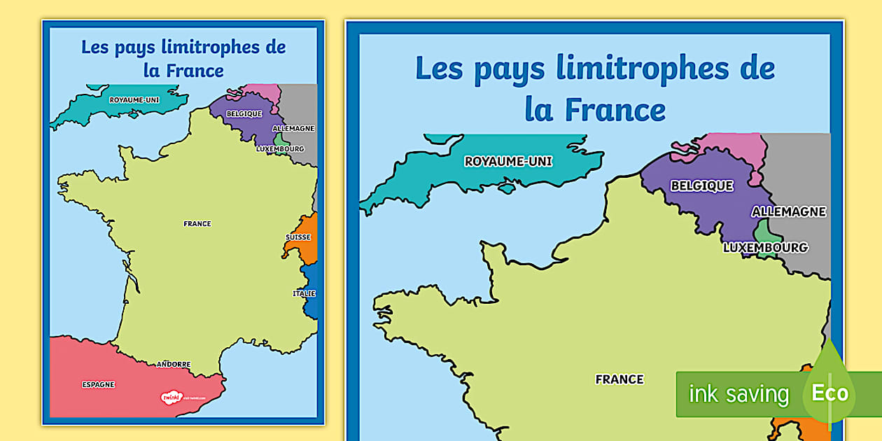Les Pays Limitrophes De La France www.twinkl.com.cn
