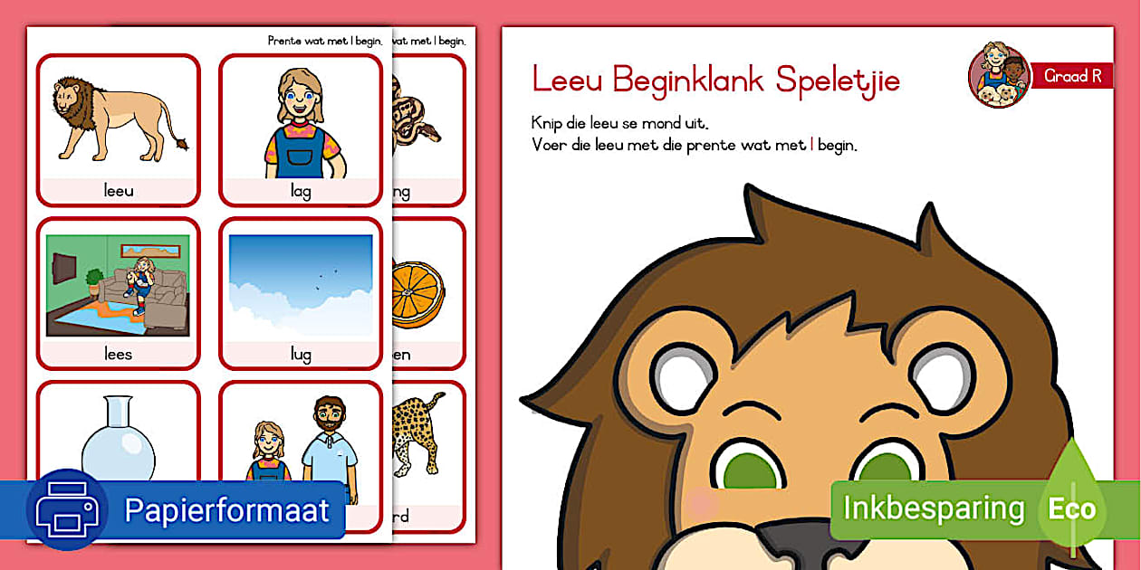 Graad R Klanke Drukbare Speletjie l (teacher made) - Twinkl