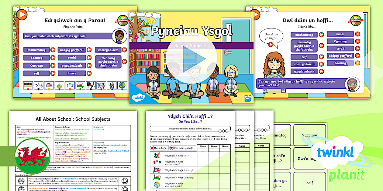 Learn Welsh - All About School: Lesson 3 - School Subjects