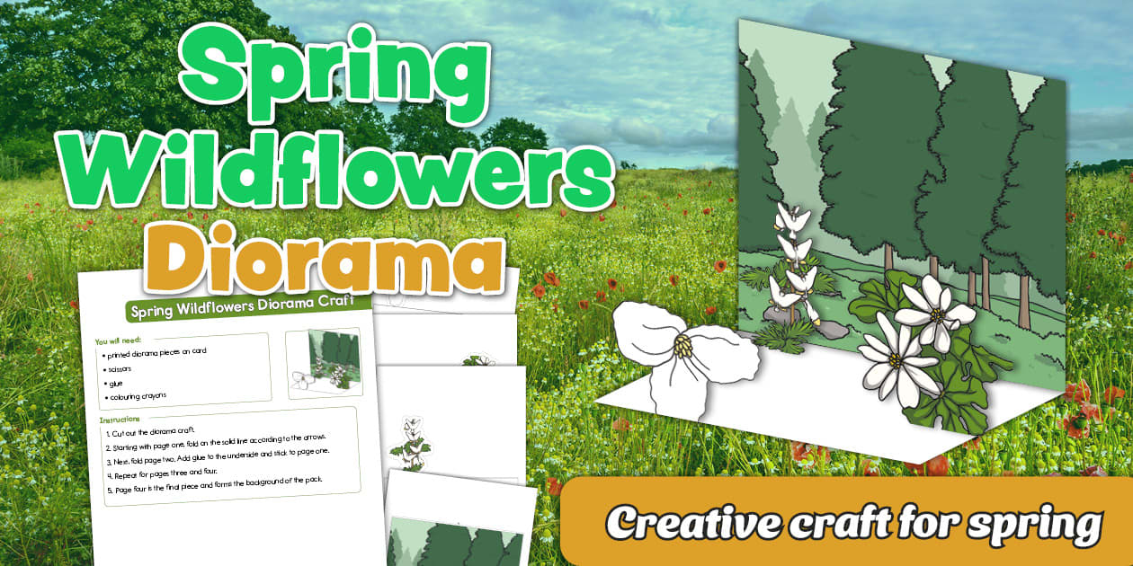 Spring Wildflowers Diorama Craft