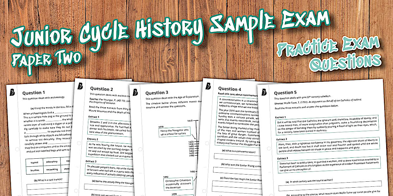 Jr. Log Samples Junior Cycle History Sample Exam Paper 2
