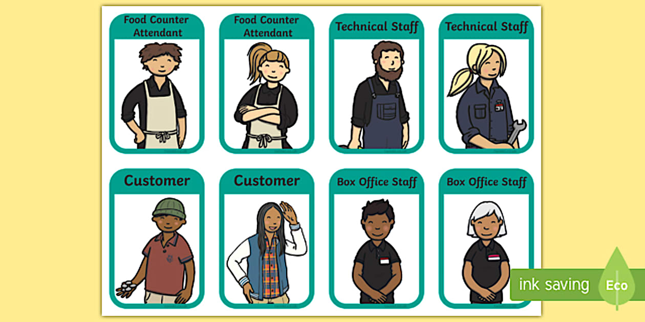 Cinema Role Play Badges (teacher made) - Twinkl