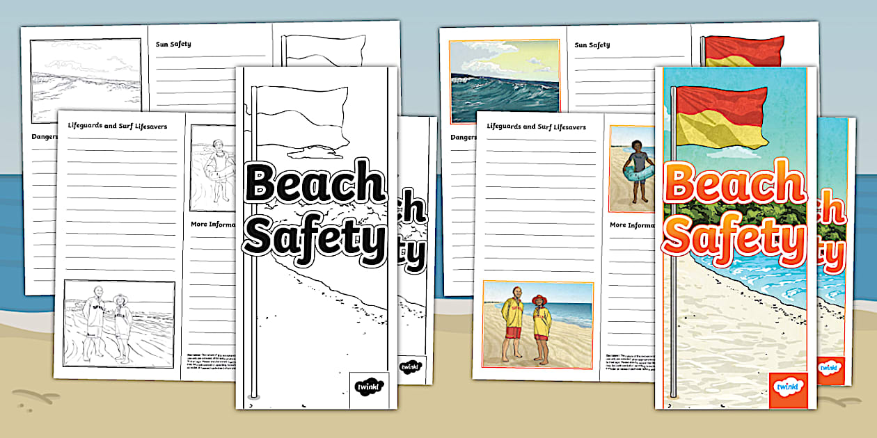 Beach Safety in Australia Leaflet Template