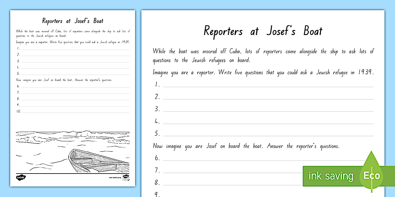 Cursive Term 1 Week 5 Year 7 & 8 Chapter Chat Reporters Questions ...
