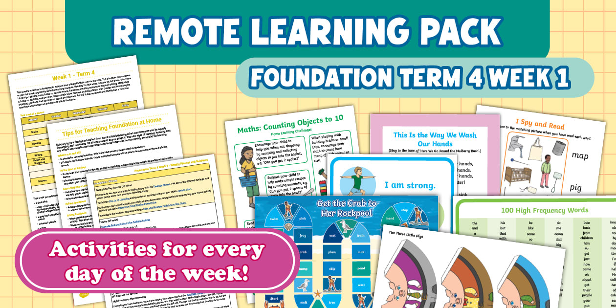 Foundation Term 4 Week 1 Remote Home Learning Pack | Twinkl