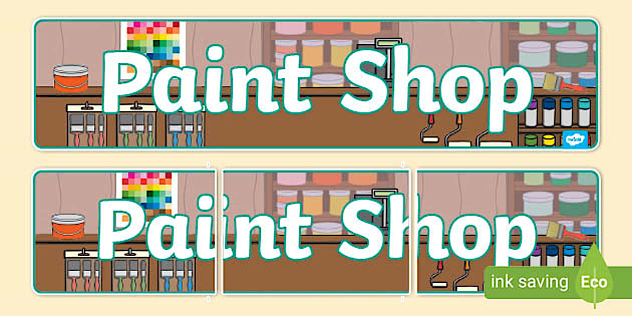 Paint Shop Role Play Display Banner (Hecho por educadores)