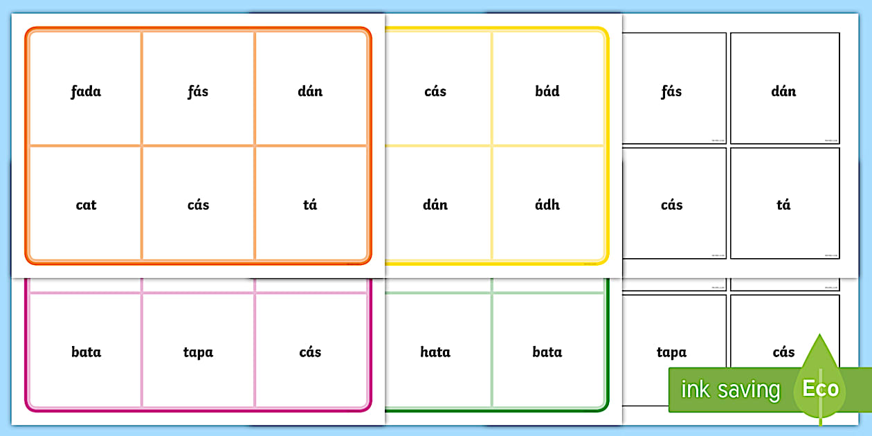 'A' or 'Á' Words Bingo Gaeilge (teacher made) - Twinkl