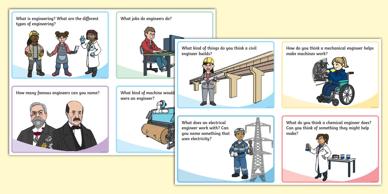 Engineering Question Cards - Twinkl Primary