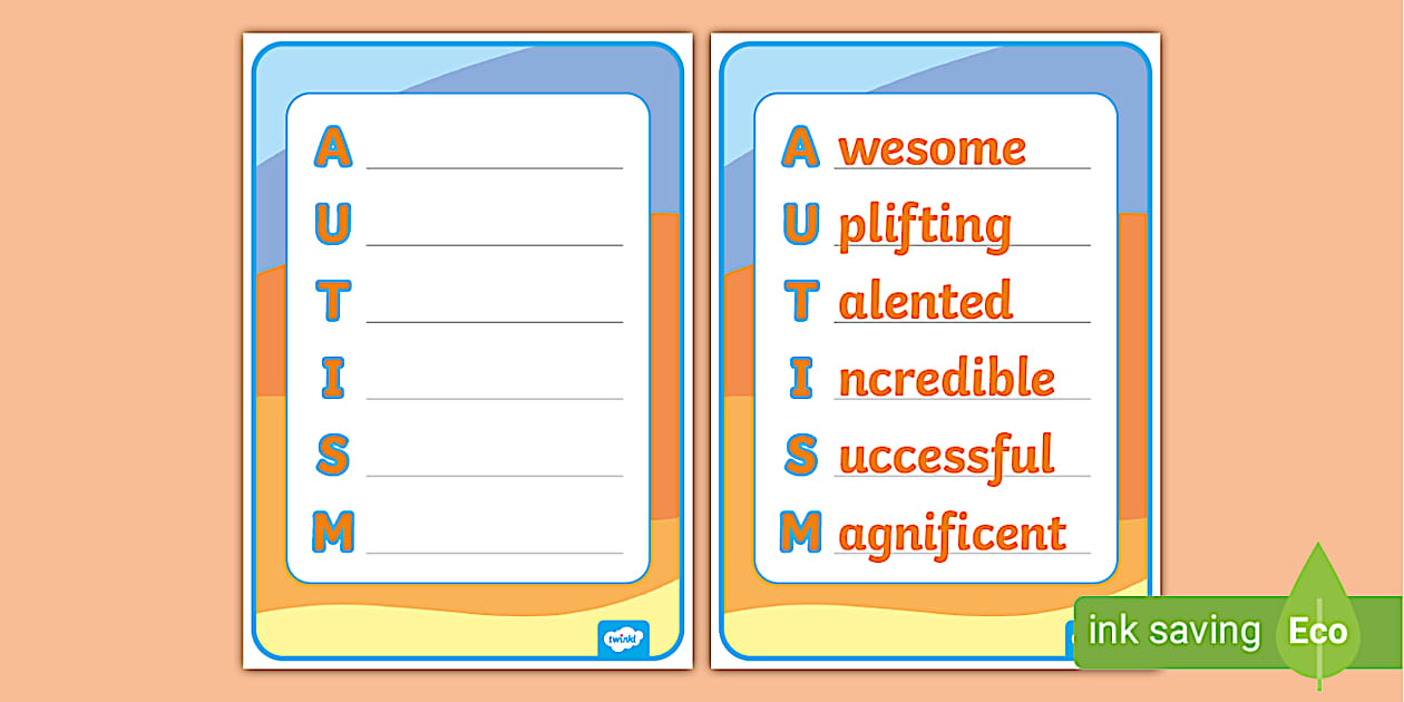 Autism Poem: Acrostic Poem Example and Template
