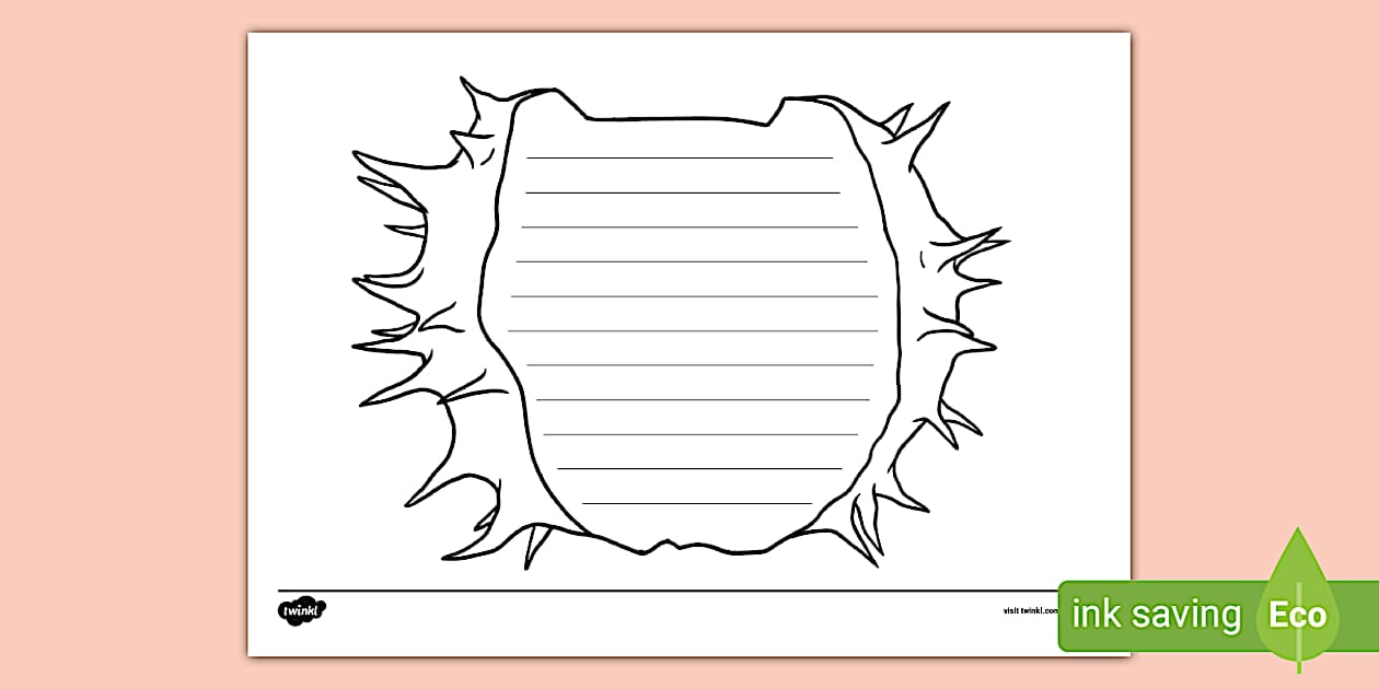 Conker Shape Poem Template, AutumnThemed Poetry Twinkl