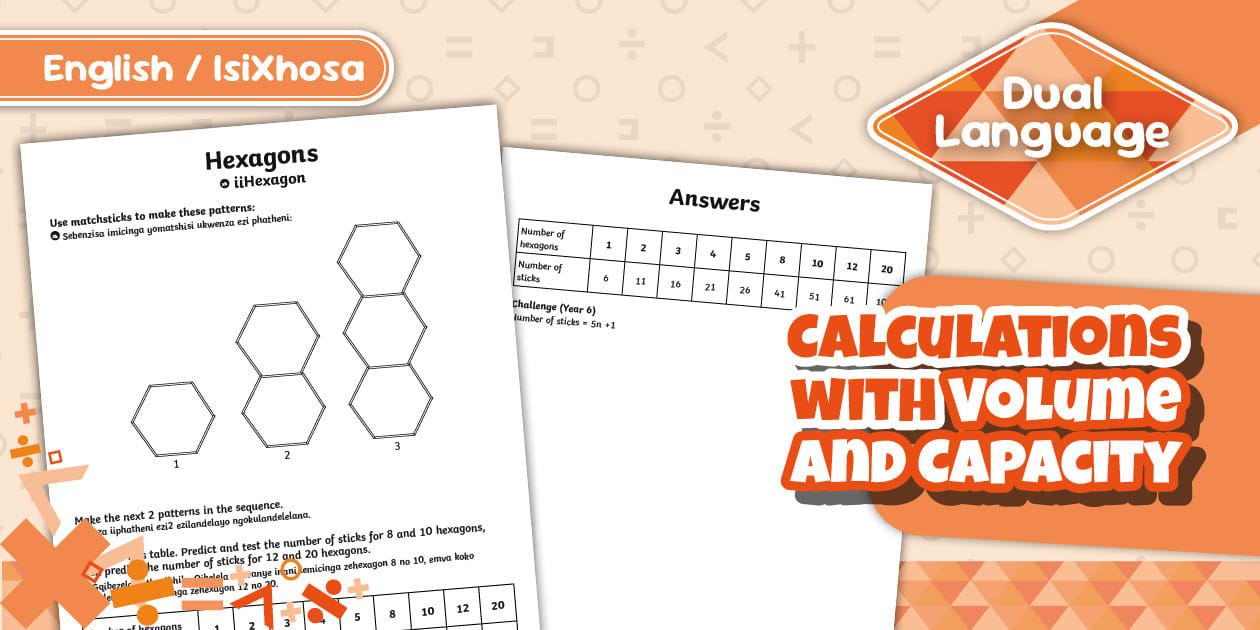 Grade 4 Maths - Term 3 - Hexagons Maths Investigation Worksheet
