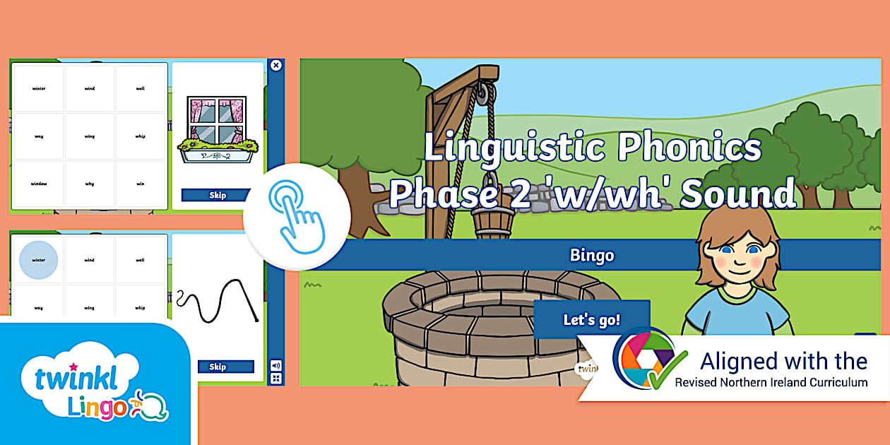 Linguistic Phonics Phase 2 'w/wh' Sound Bingo Game - Twinkl