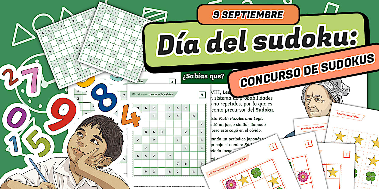 Día del sudoku: Concurso de sudokus (teacher made) Twinkl