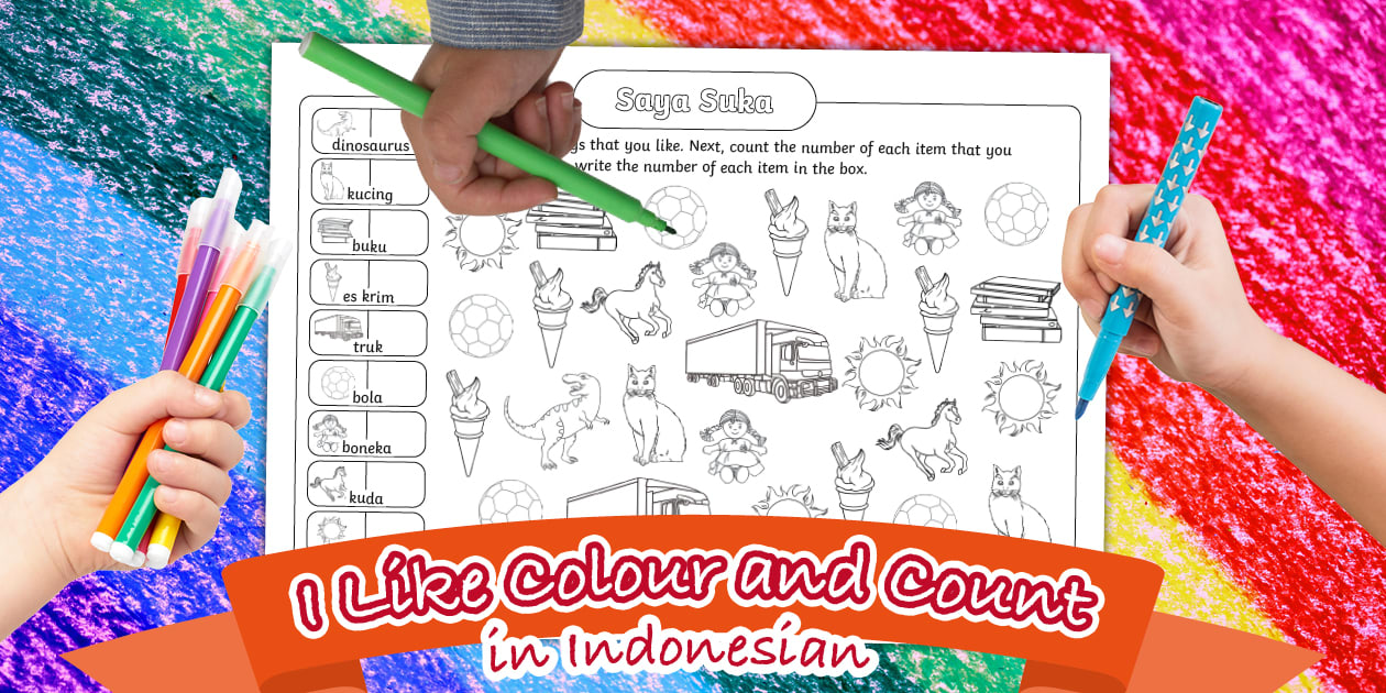 Colour & Count in Indonesian Likes