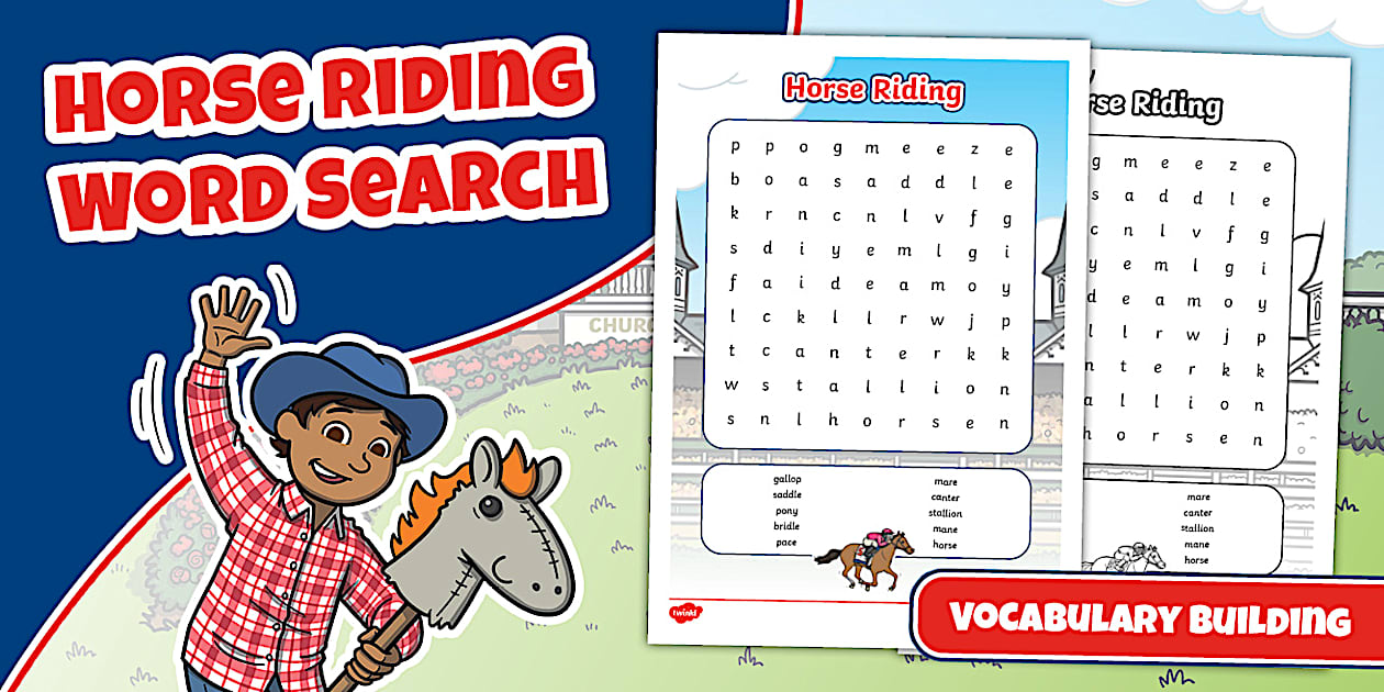 Horse Riding Word Search