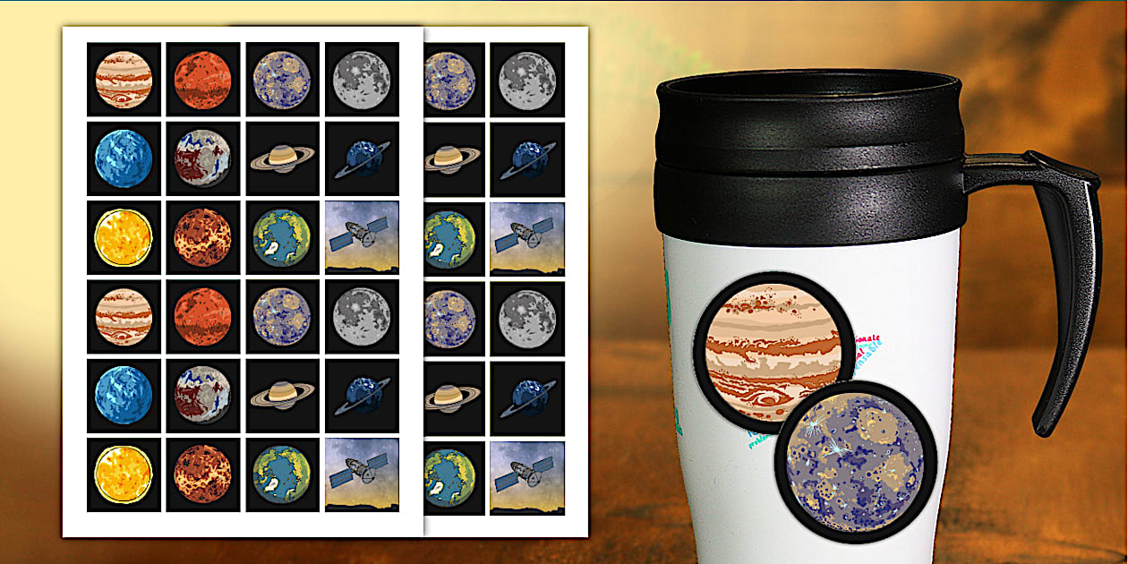 Planets | Black Colours | Reward Stickers