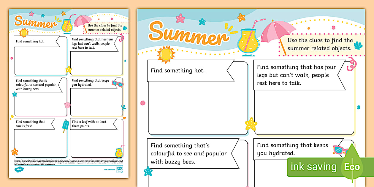 Summer Scavenger Hunt (Hecho por educadores) - Twinkl