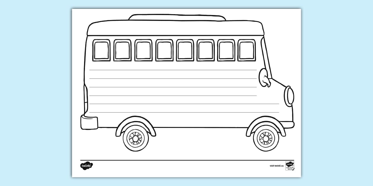 School Bus Writing Template (teacher made) - Twinkl