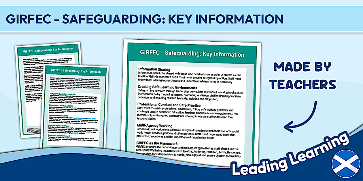 GIRFEC - Safeguarding: Key Information Poster