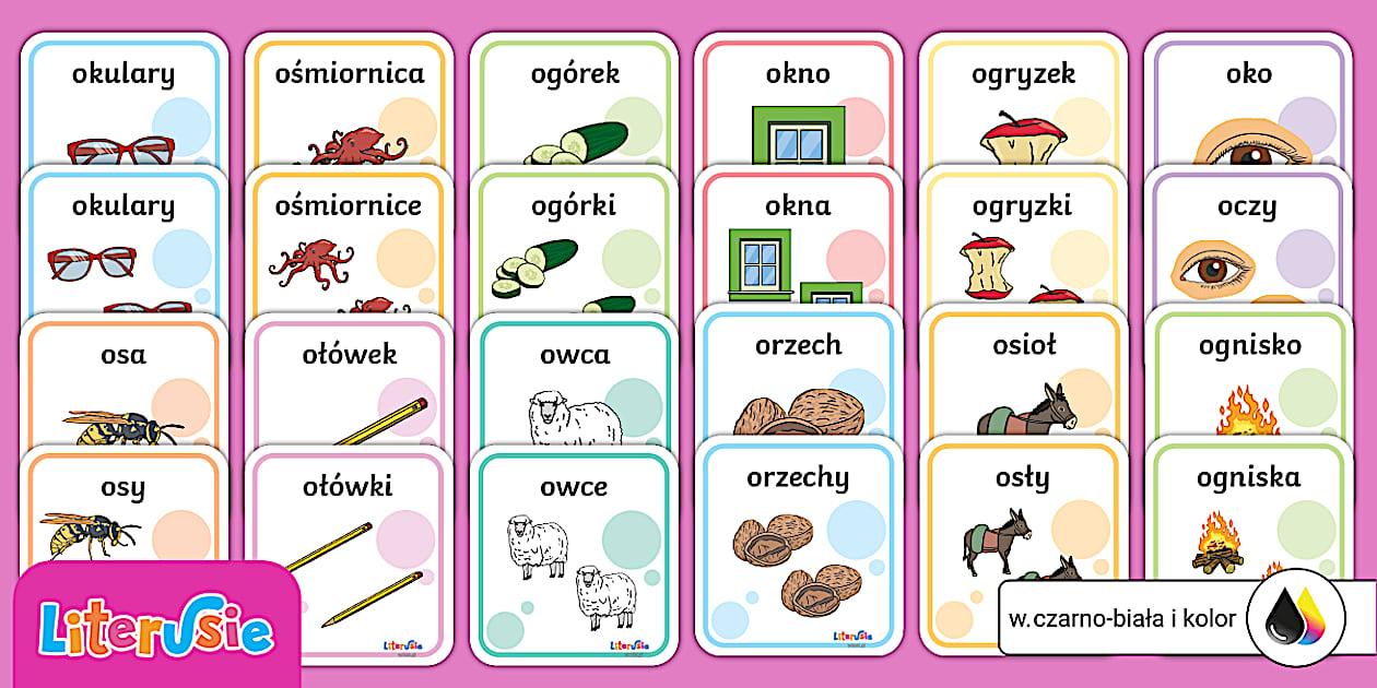 Literuś O | Liczba pojedyncza i mnoga | Memory - Twinkl