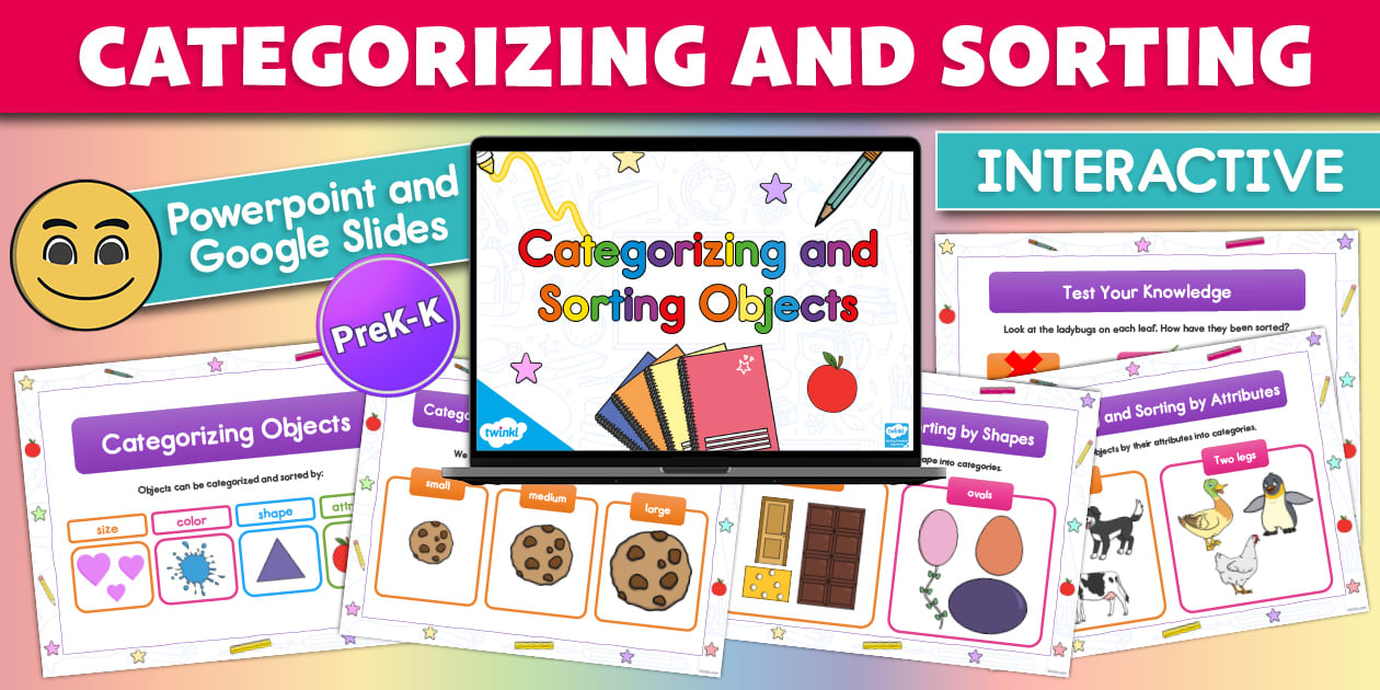 Categorizing and Sorting Objects PowerPoint & Google Slides