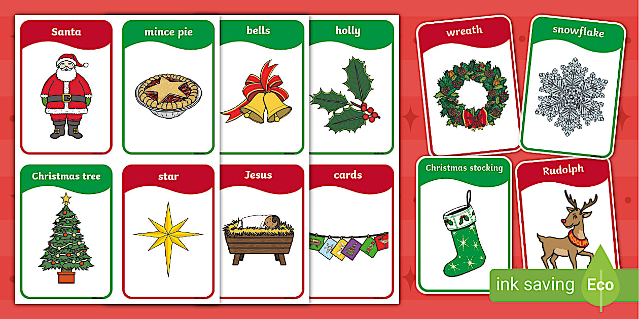 Cursive Christmas Pairs Matching Game (teacher made)