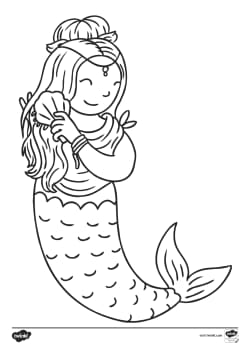 mermaid colouring pages free mermaid pictures to print