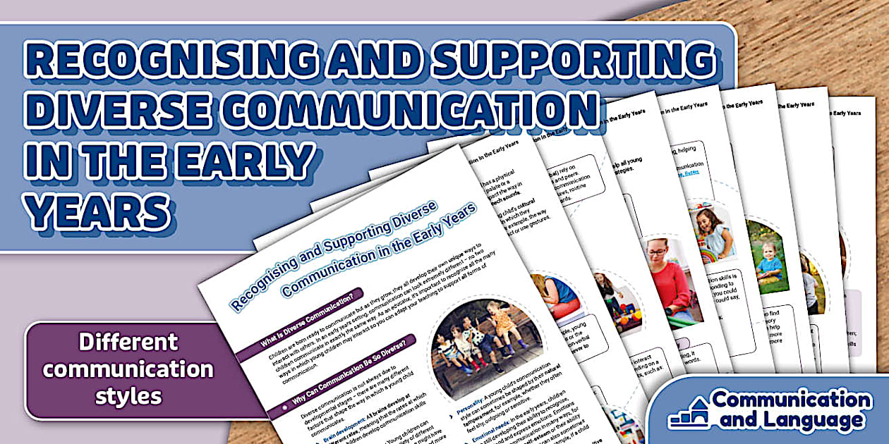 Diverse Communication in the Early Years | Twinkl