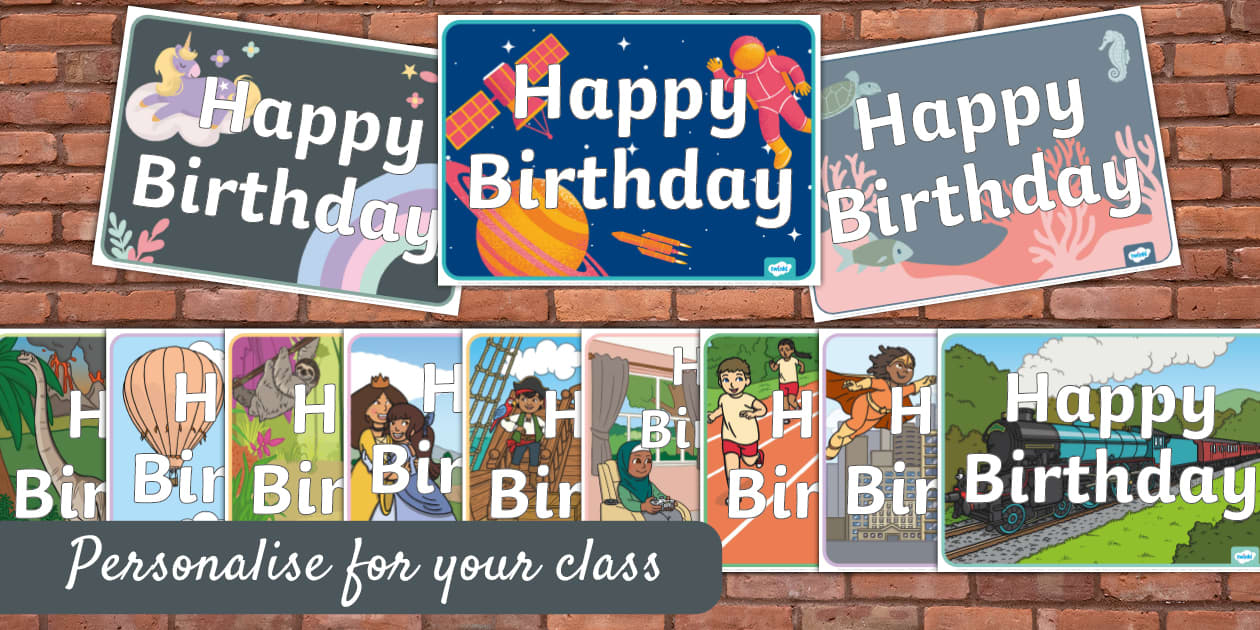 Editable Birthday Signs