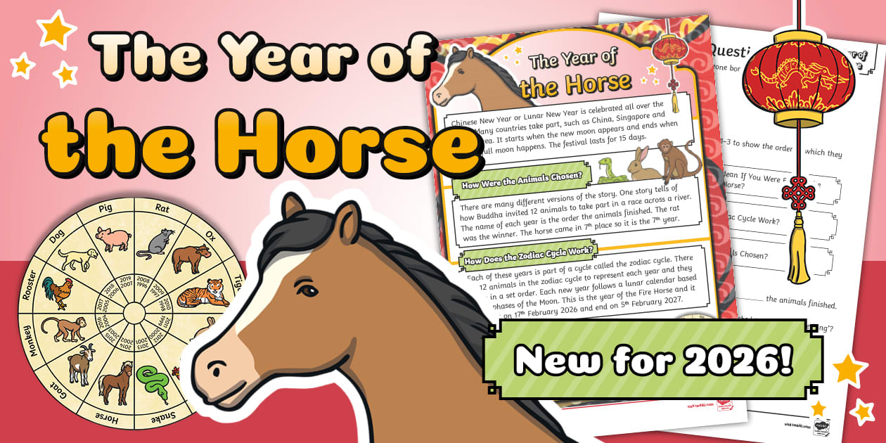KS1 Year of the Horse Reading Comprehension Activity