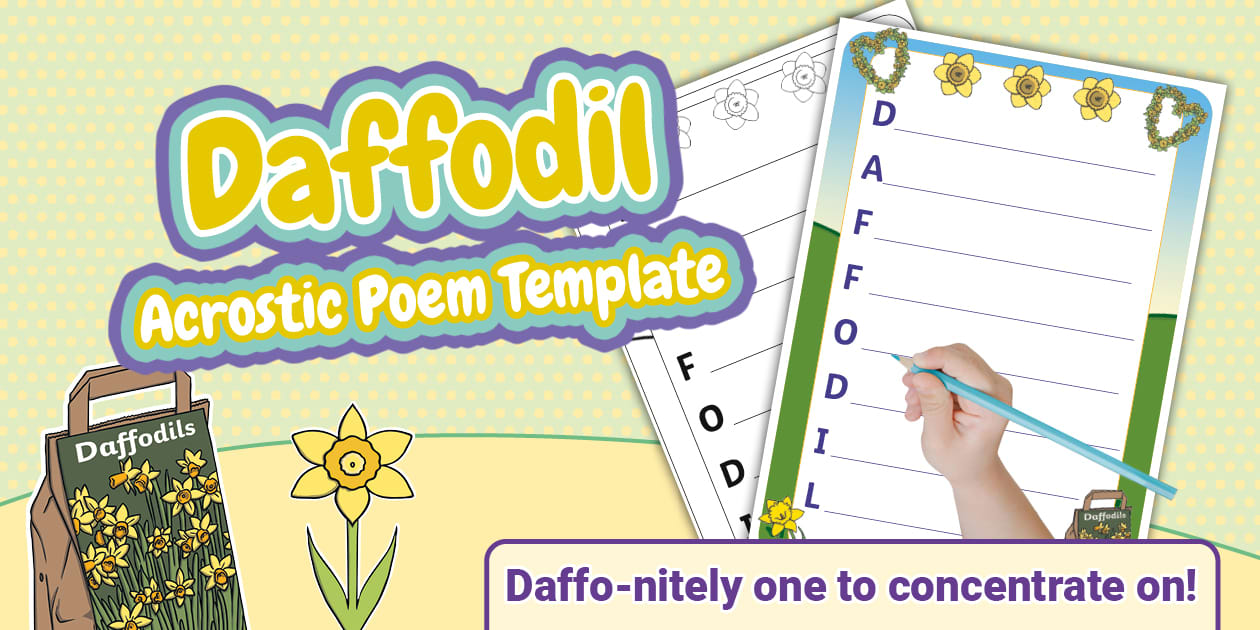 Daffodil Acrostic Poem Template
