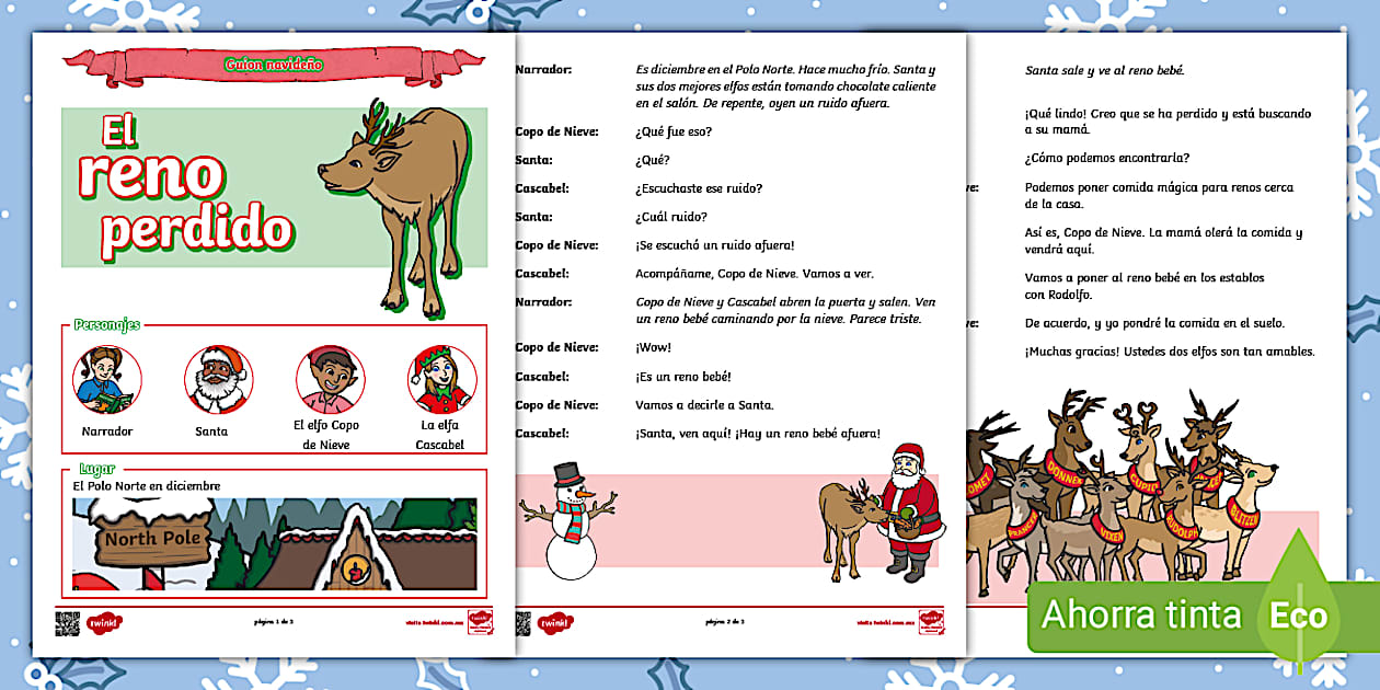 Guion teatral - El reno perdido